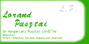 lorand pusztai business card